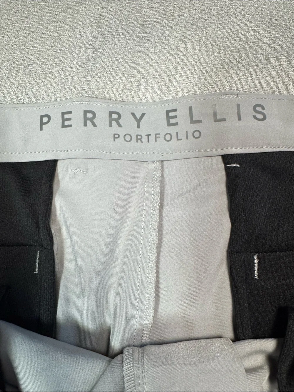 NWT New Perry Ellis Light Gray Slim Pants In Alloy Size 38 x 30